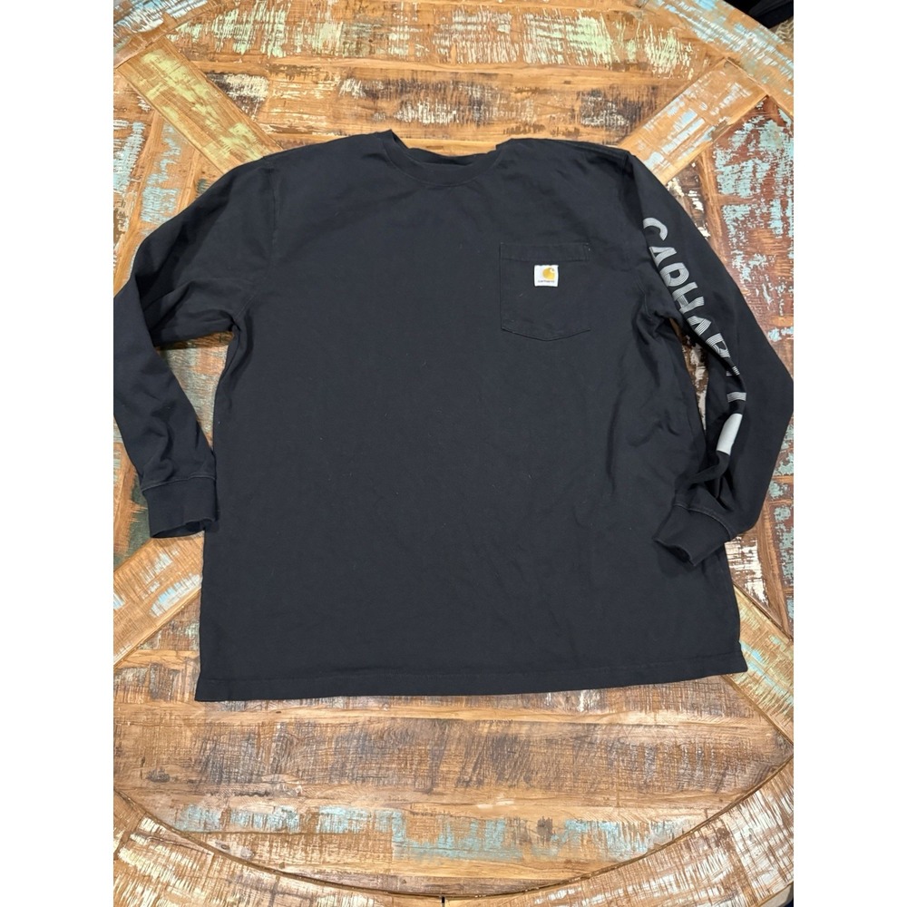 Men's Carhartt Black Pocket Long Sleeve Shirt Size XL